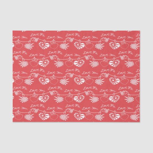 Valentine Day Achtergrond Tissuepapier (Voorkant)