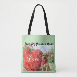 Valentine Day Adopted Dog Tote Bag