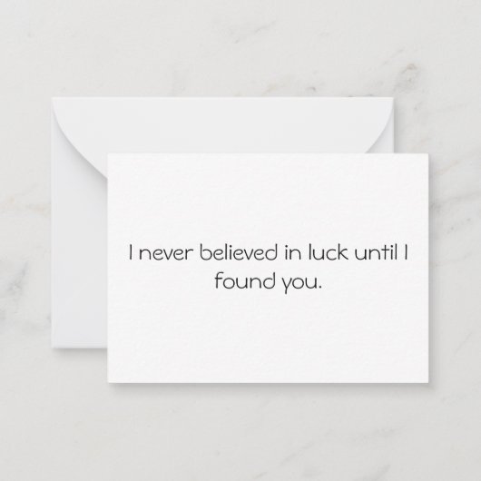 Valentine Day Flat Note Kaart Notitiekaartje (Achterkant)