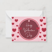 Valentine Day Flat Note Kaart Notitiekaartje (Voorkant)