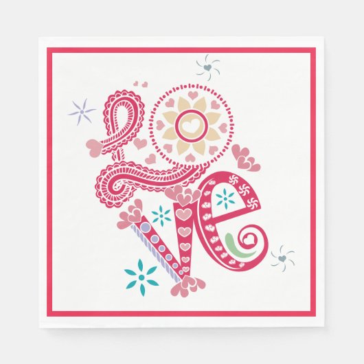 Valentine Day LOVE Servet (Voorkant)