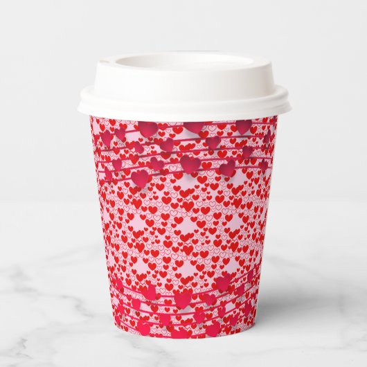 Valentine Day Party Love Papieren Bekers (Achterkant)