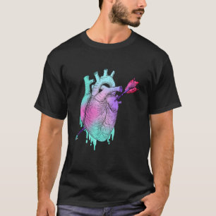 Valentine Day Pastel Colour Gothic Anatomical Hear T-shirt