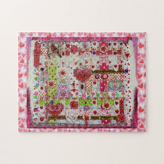 Valentine Day Puzzle Collage Legpuzzel (Horizontaal)
