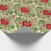 Valentine Day Vintage Hearts  Cadeaupapier (Hoek)