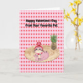 Valentine de votre carte de chat pour animaux de c (Fleur jaune)