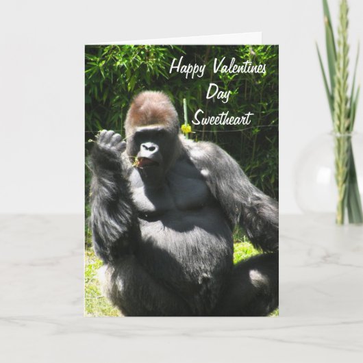 VALENTINE DE VOTRE CARTE GORILLA (Devant)