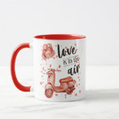 Valentine design : scooter et ballons mug (Gauche)