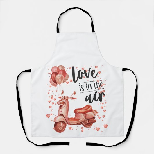 Valentine design : tablier scooter et ballons (Recto)