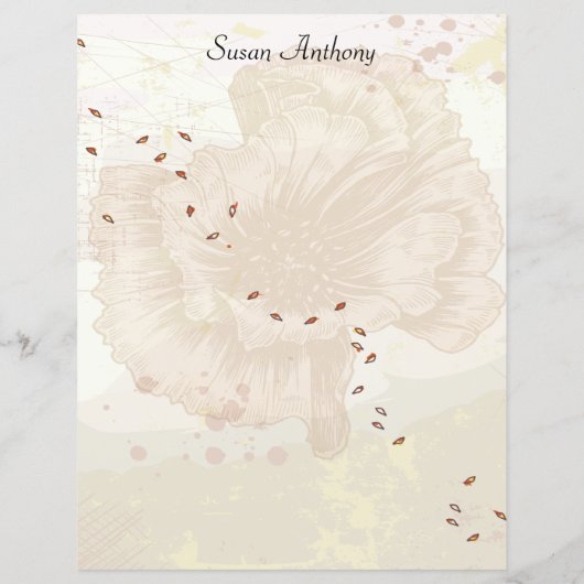 Valentine Distressed Floral Faded Papier fixe (Dos)