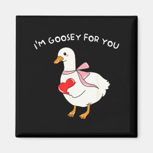 Valentine Domme Gans Ik Ben Gans Op Jou Eend Valen Magneet