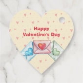 Valentine Envelope and Hearts Bedankjes Labels (Achterkant)