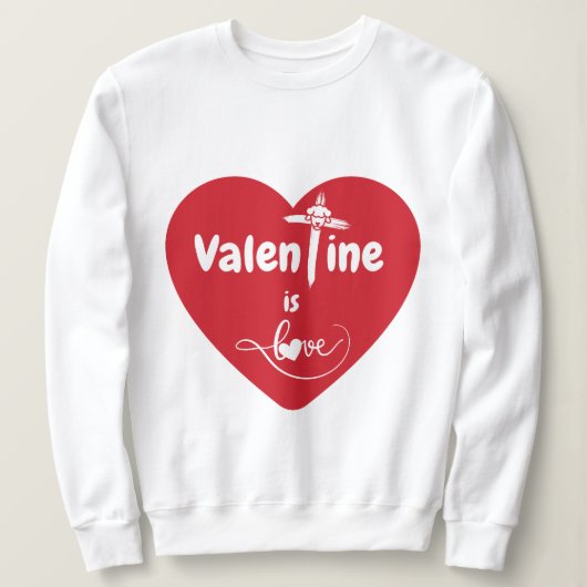 Valentine est Sweatshirt d'amour (Design devant)