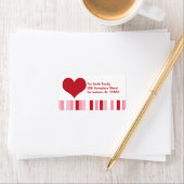 Valentine Étiquette de adresse de coeur (En situation)