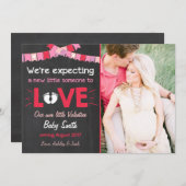Valentine Faire-part de grossesse Révéler l'amour (Devant / Derrière)