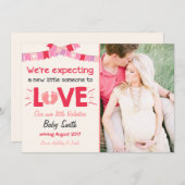 Valentine Faire-part de grossesse Révéler l'amour  (Devant / Derrière)