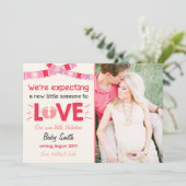 Valentine Faire-part de grossesse Révéler l'amour  (Debout devant)