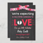 Valentine Faire-part de grossesse Révéler l'amour (Devant / Derrière)