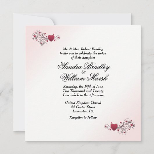 Valentine Faire-part de mariage (Devant)