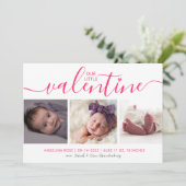 Valentine Faire-part de naissance 3 Photo Coeurs r (Debout devant)