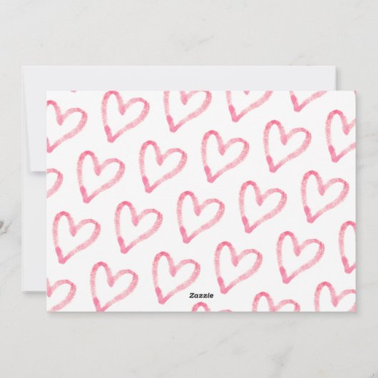 Valentine Faire-part de naissance 3 Photo Coeurs r (Dos)