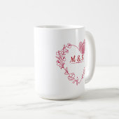 Valentine Fingerprint Heart  Mug Koffiemok (Voorkant rechts)