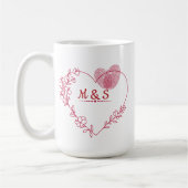 Valentine Fingerprint Heart Mug Koffiemok (Links)