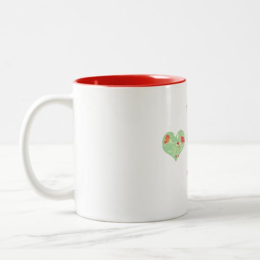 Valentine Floral Heart Mug (Gauche)