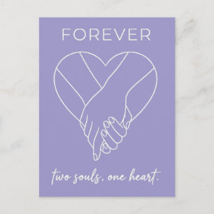 Valentine Forever Design Koppel Eén Hart Feestdagenkaart