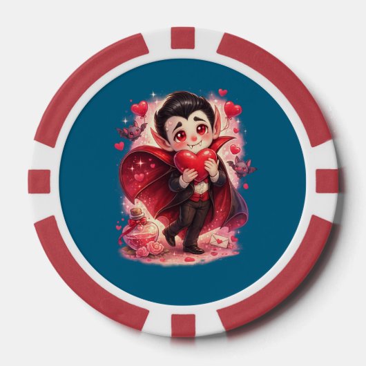 Valentine Funny Dracula  Poker Chips (Voorkant)
