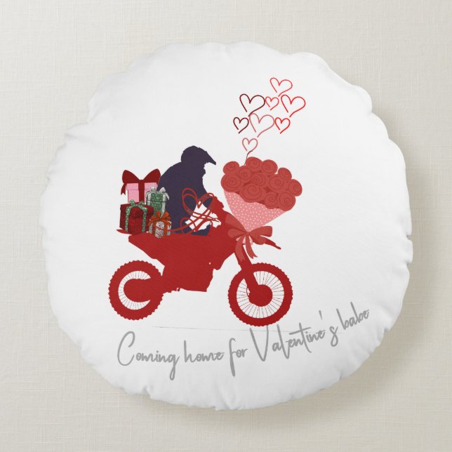 Valentine gift rond kussen (Voorkant)