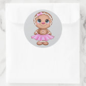Valentine Gingerbread Girl Sticker – Sweet Love  (Sac)