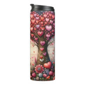 Valentine Gnome Heart Tree Thermosbeker (Geroteerd rechts)