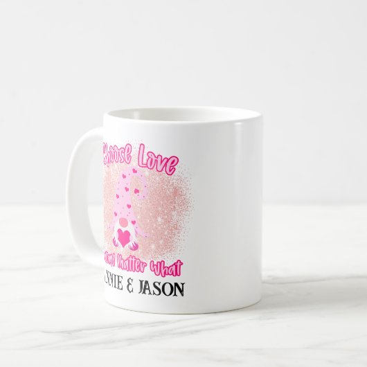 Valentine Gnome - Mug de café de la Saint-Valentin (Devant gauche)