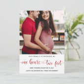 valentine grossesse faire-part amour coeur (Debout devant)