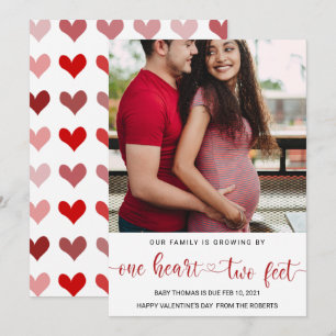 valentine grossesse faire-part amour coeur