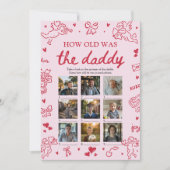 Valentine Hand Drawn How Old Was The Daddy Game Kaart (Voorkant)