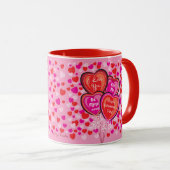 Valentine Heart Balloons Mug (Devant droit)