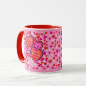 Valentine Heart Balloons Mug (Devant gauche)