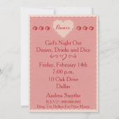 Valentine Heart Bunco Invitation (Dos)