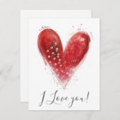 Valentine Heart design Feestdagenkaart (Voorkant / Achterkant)