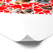 Valentine Heart Dog Photo Collage affiches (Coin)