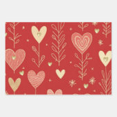 Valentine heart floral wrapping paper (Voorkant 2)
