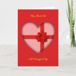 Valentine Heart Folded Greeting Card Kaart