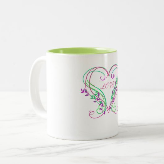 Valentine Heart serpente la Mug (Devant gauche)