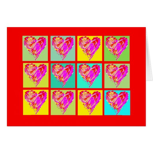 Valentine Hearts, General Love ou Romance Card (Devant horizontal)