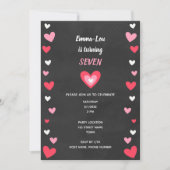 Valentine Hearts Invitation d'anniversaire (Devant)