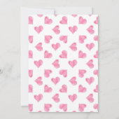 Valentine Hearts Invitation d'anniversaire (Dos)