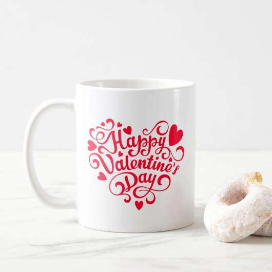 Valentine Hearts  Koffiemok (Met donut)