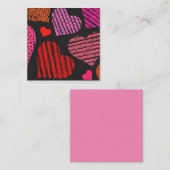 Valentine Hearts Notitiekaartje (Voorkant / Achterkant)